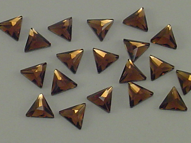 12 pcs. 7.5mm COSMIC DELTA SMOKE TOPAZ HOTFIX European Rhinestones
